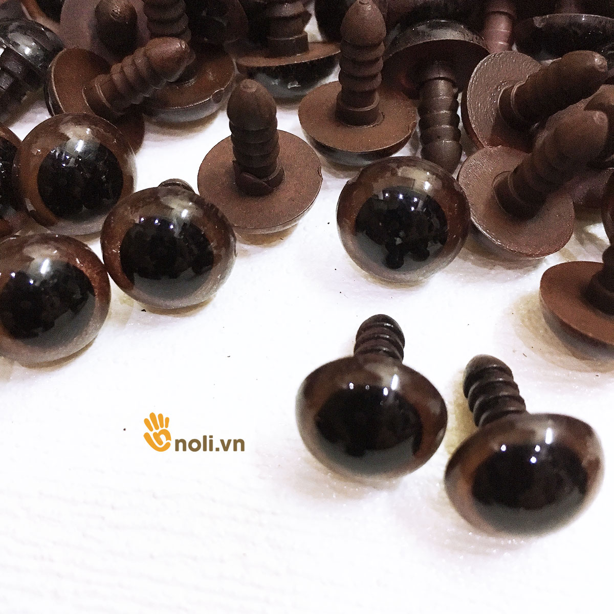 Safe brown animal eyes for babies