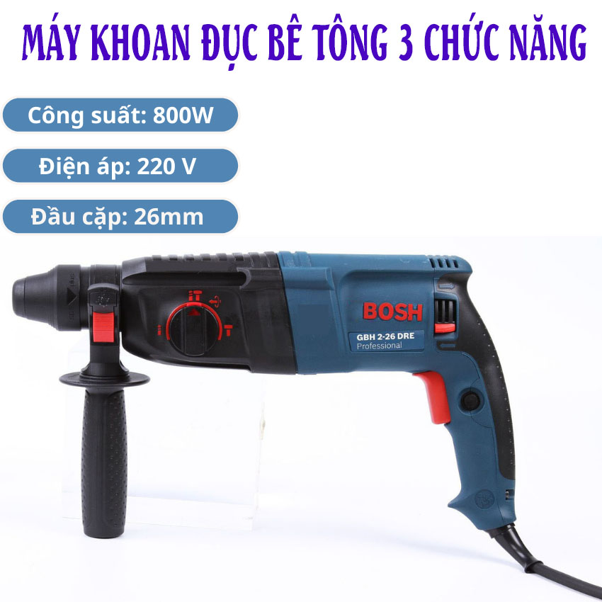 MÁY KHOAN BÊ TÔNG 3 CHỨC NĂNG 226 DRE CỦA ĐỨC HOAT ĐỘNG MẠNH MẼ MÁY KHOAN DÙNG KHOAN BÊ TÔNG KHOAN SẮT KHOAN GỖ BẢO HÀNH 12 THÁNG