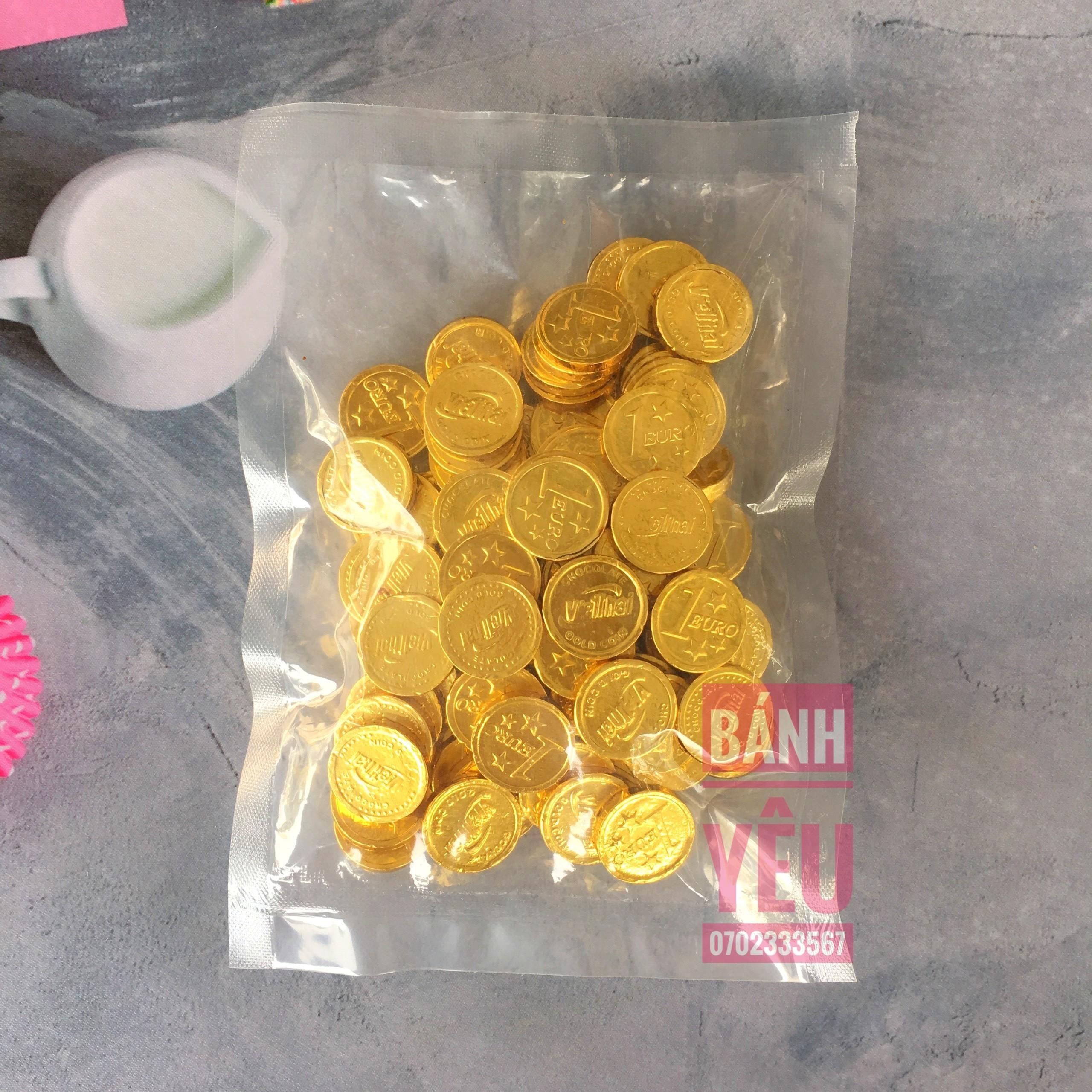 Kẹo Socola hình tròn vàng 200g