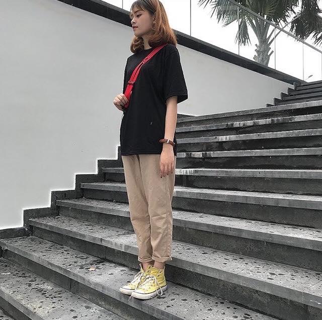 Quần kaki nữ ống côn siêu hot