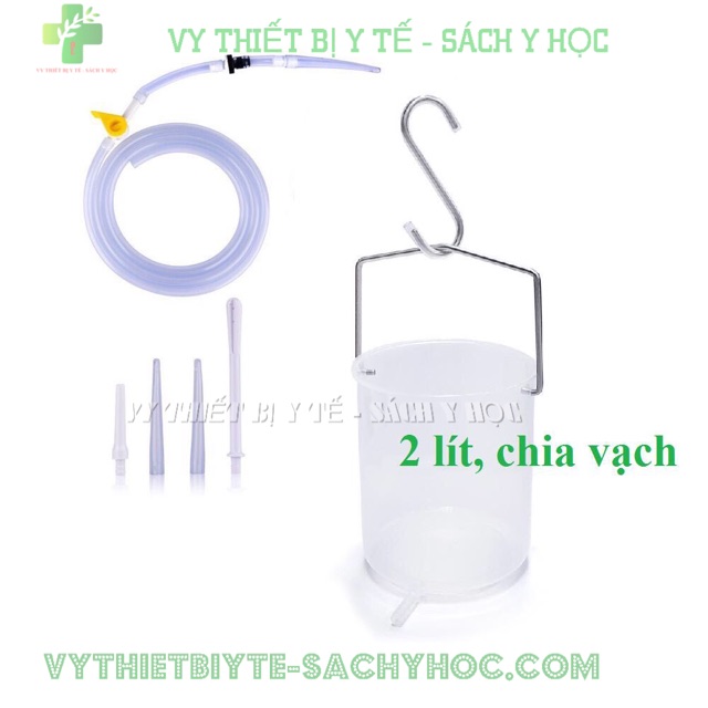 Bộ Bốc Thụt Thải Độc Đại Tràng 2 Lít ( Bốc Nhựa ) - Trắng