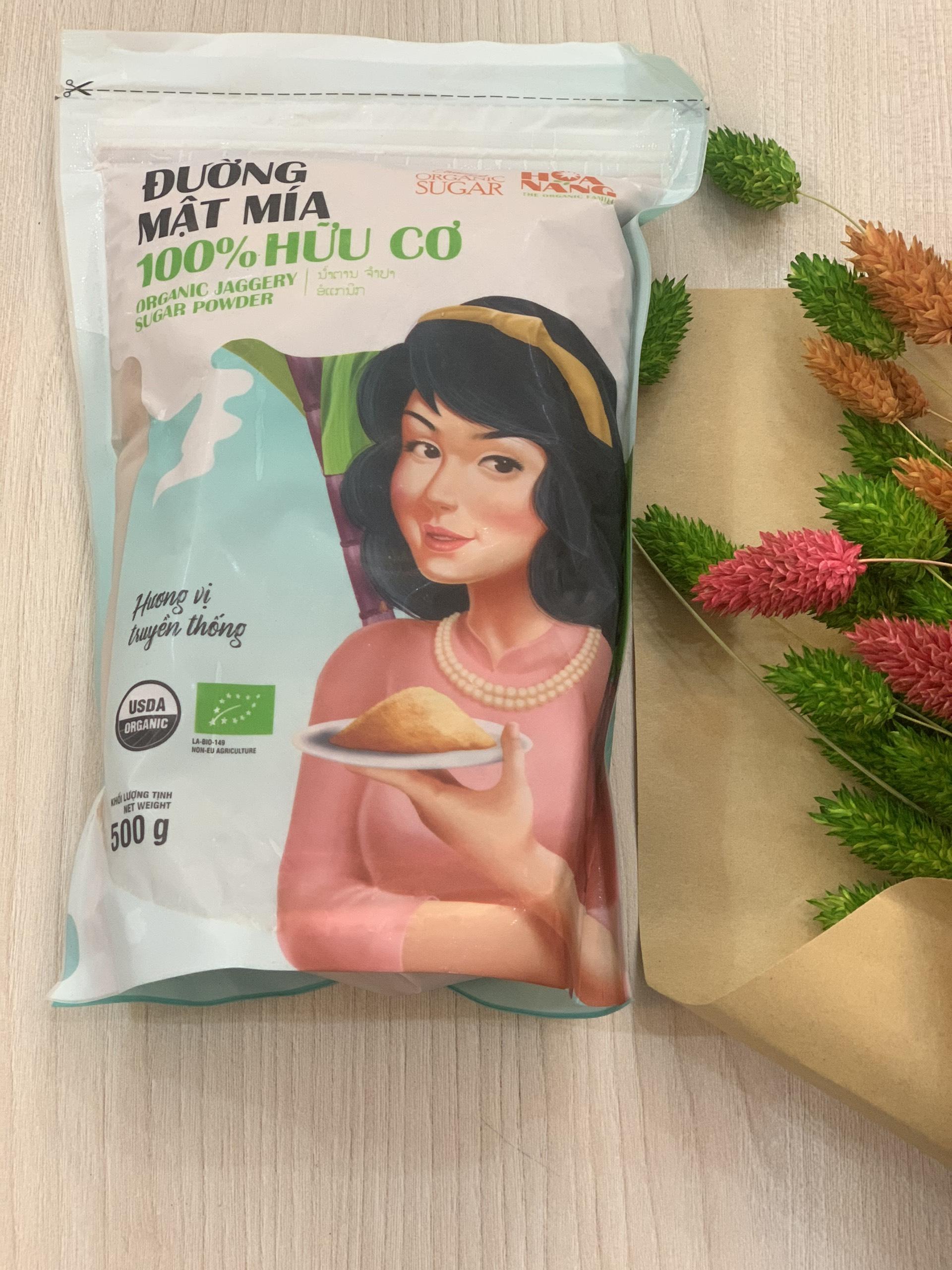 [HÀNG CHÍNH HÃNG] Đường mật mía hữu cơ Hoa Nắng 500g