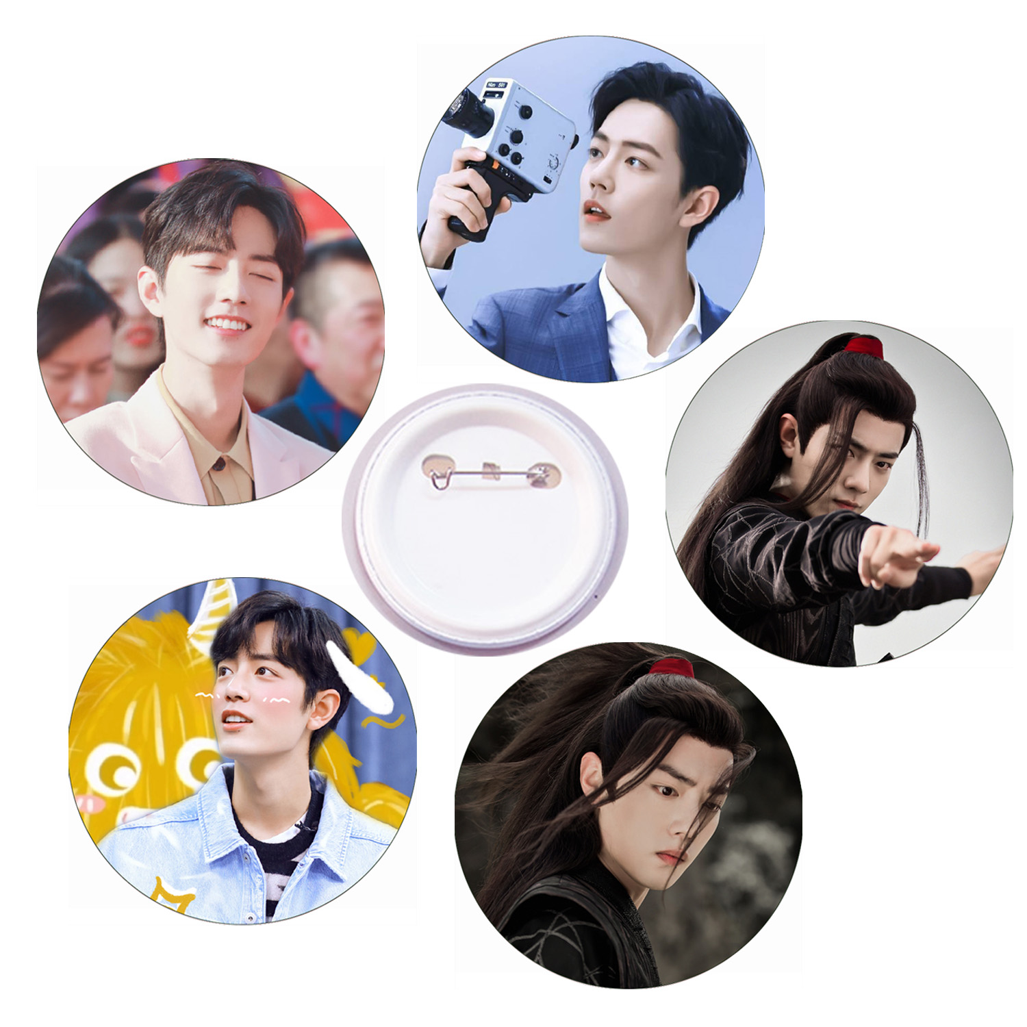 Huy hiệu set 2 đến 5 cái Tiêu Chiến mẫu khác nhau ngẫu nhiên