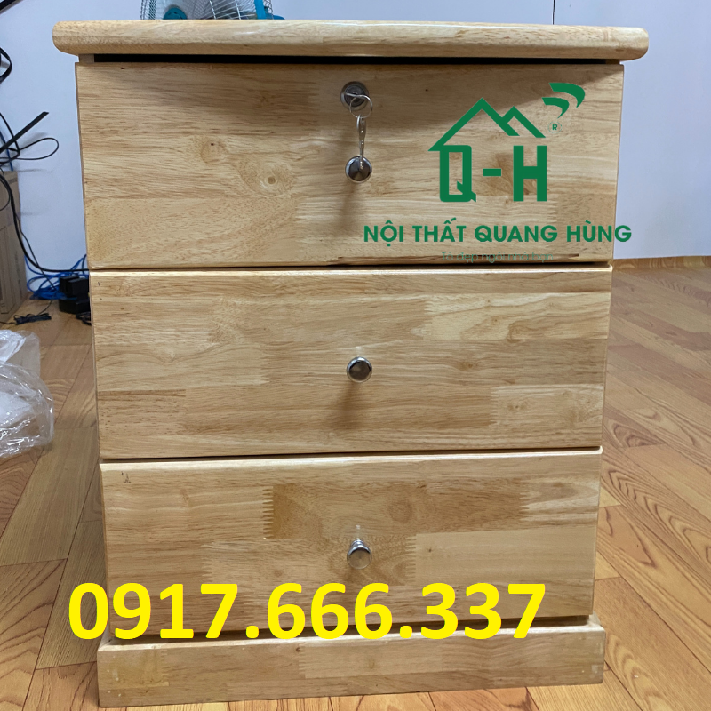 Tủ đầu giường 3 ngăn kéo giá rẻ - hình ảnh thực tế