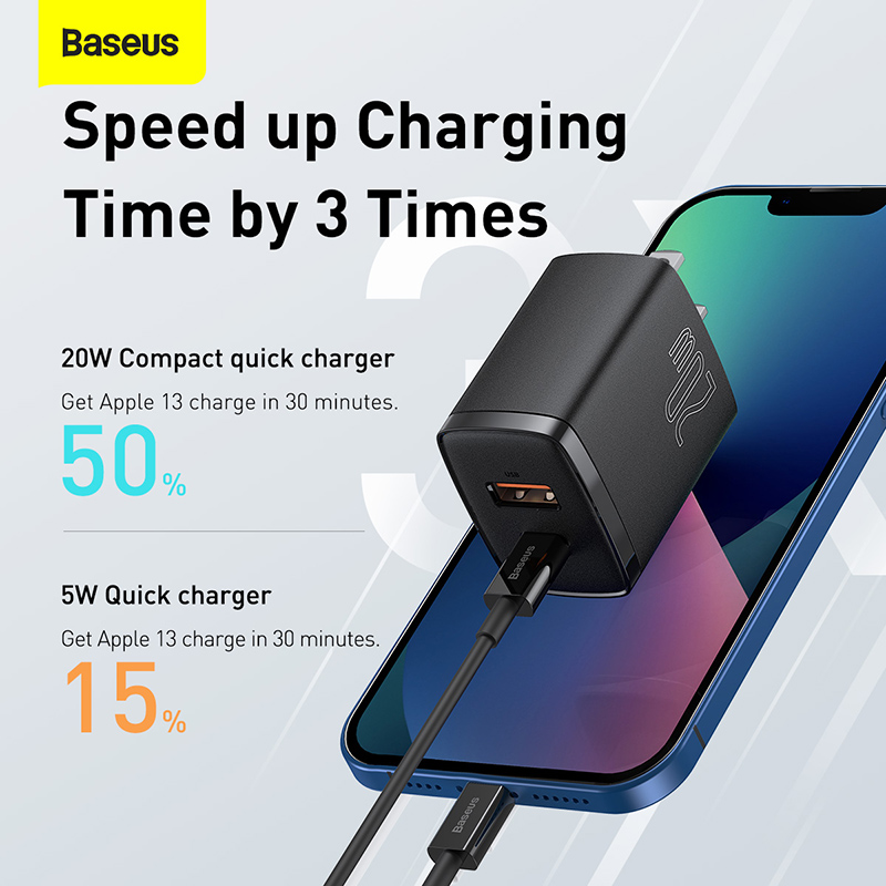 Cốc sạc siêu nhỏ gọn 20W Baseus Compact Quick Charger