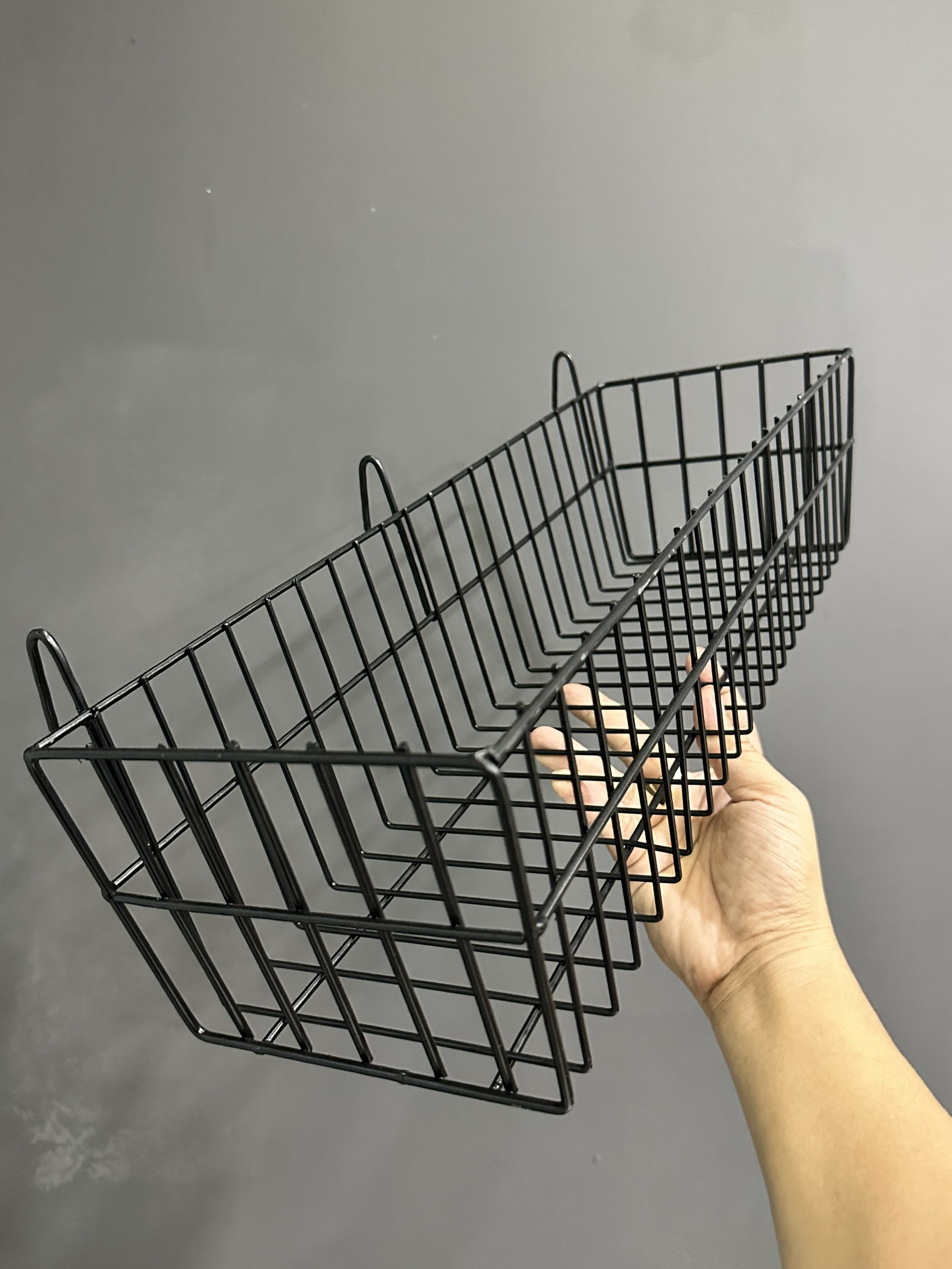 {LOẠI DÀY} Giỏ cài lưới sắt - Rổ treo khung sắt trang trí, phụ kiện
