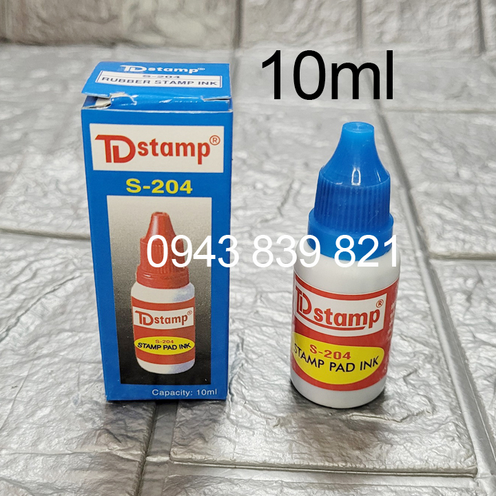 Mực con dấu 10ml TDStamp - Dùng đóng lên giấy (1 lọ)