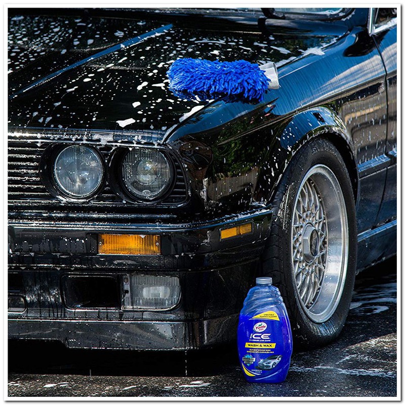 [TURTLE WAX TẶNG KHĂN LAU XE ] [Nước rửa xe bóng sơn] Turtle Wax Ice Wash và Wax 1.42L