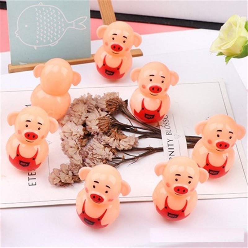 Đồ chơi con lật đật hình Heo mini siêu đáng yêu cho bé