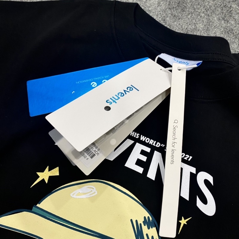 LEVENTS SPACESHIP TEE / Black & DARK GREY(Sản Phẩm Đang Được Tặng Kèm Tote)