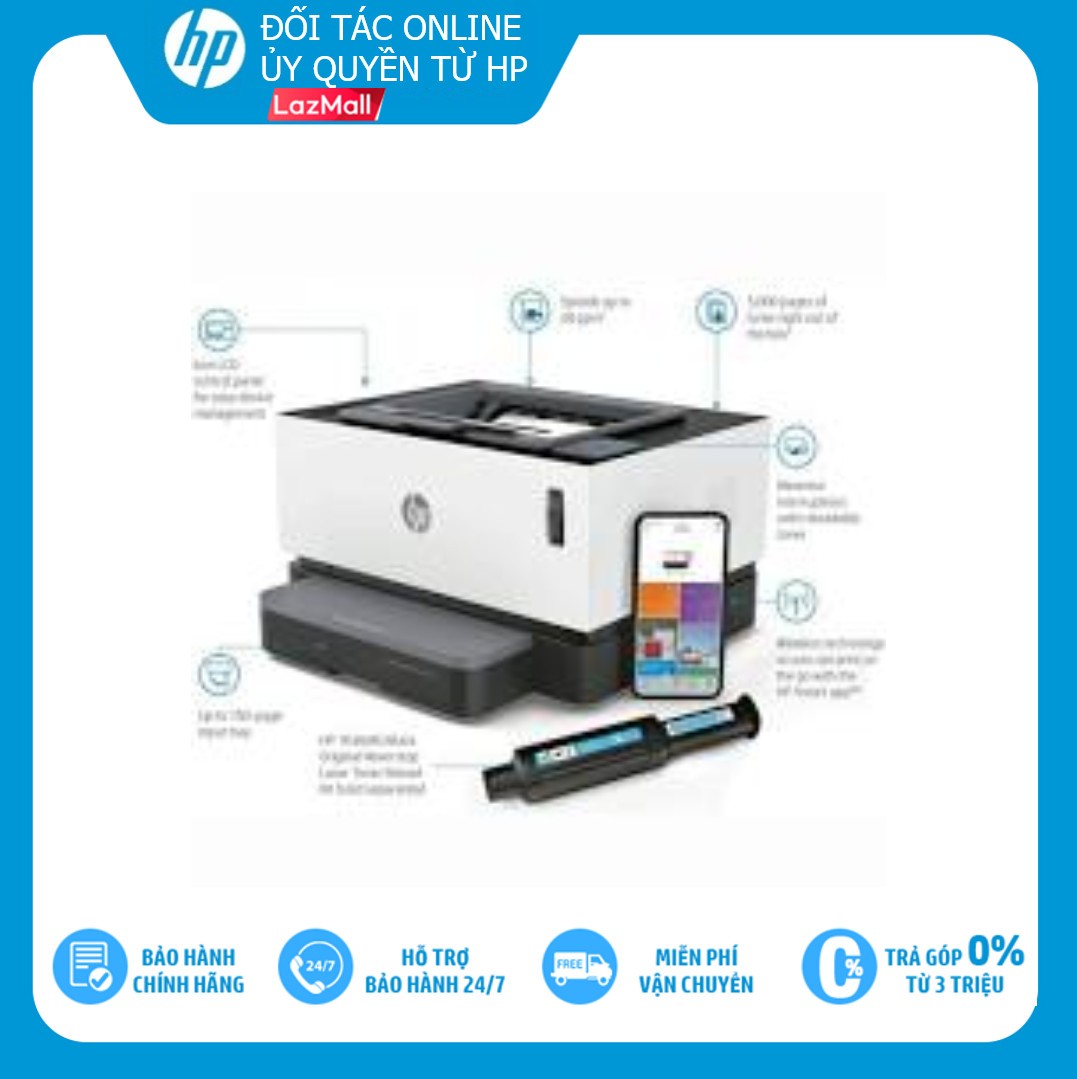 TRẢ GÓP 0% - Máy in đa chức năng HP Neverstop Laser MFP 1200w (4RY26A) Wifi