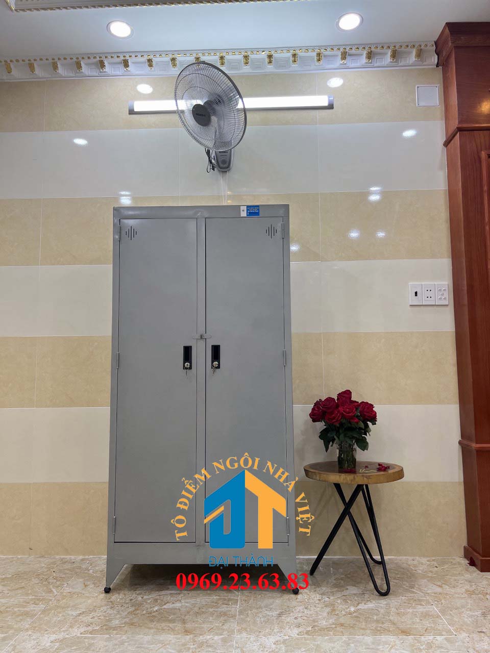 Tủ hồ sơ văn phòng 2 cửa cao 1m8 Đại Thành