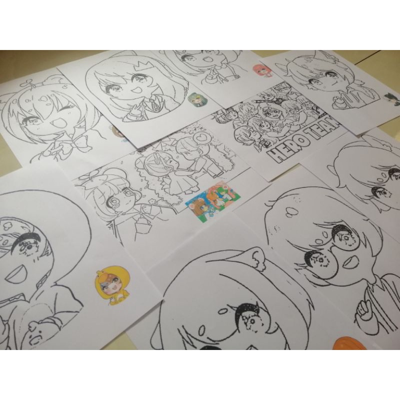 COMBO 10 TỜ GIẤY TÔ MÀU - HERO TEAM