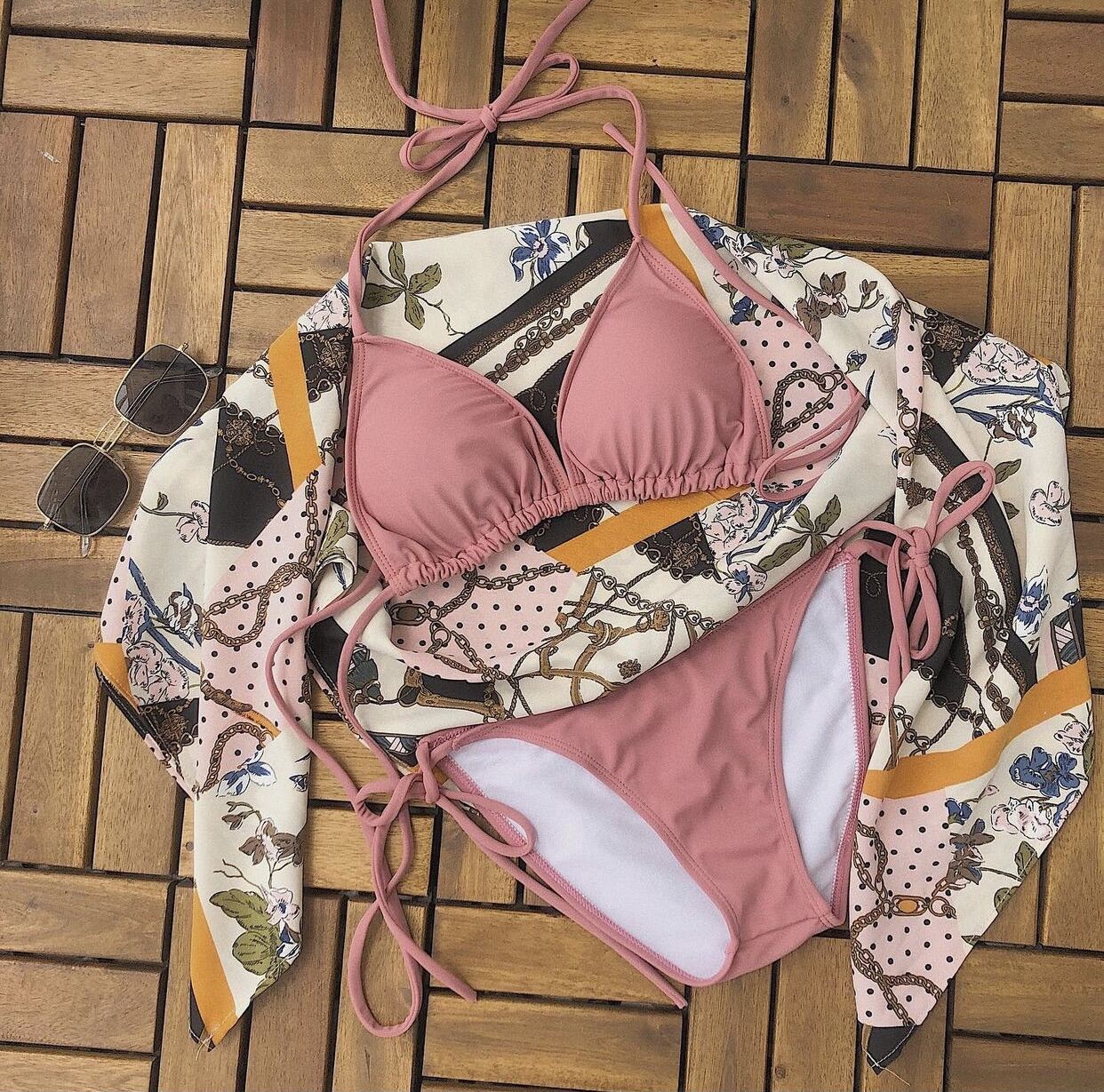 Bikini 2 mảnh màu hồng đất cực xịn.