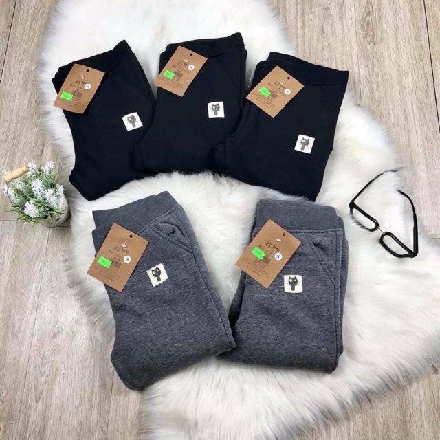 Quần legging mèo lót lông siêu ấm loại sịn