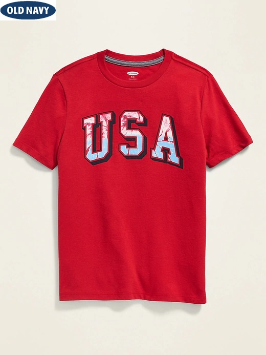[HCM]Áo thun logo USA bé Trai OLD NAVY Size XL (size 14-16) (cao 152-165 cm) vải dày mịn đẹp - Hàng Mỹ