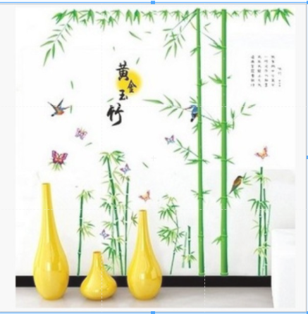 Decal dán tường 2 cây tre