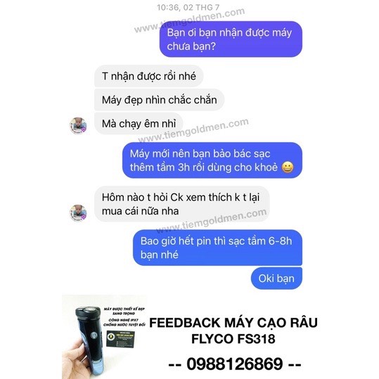 Máy cạo râu Flyco FS318 Bảo hành 12 tháng