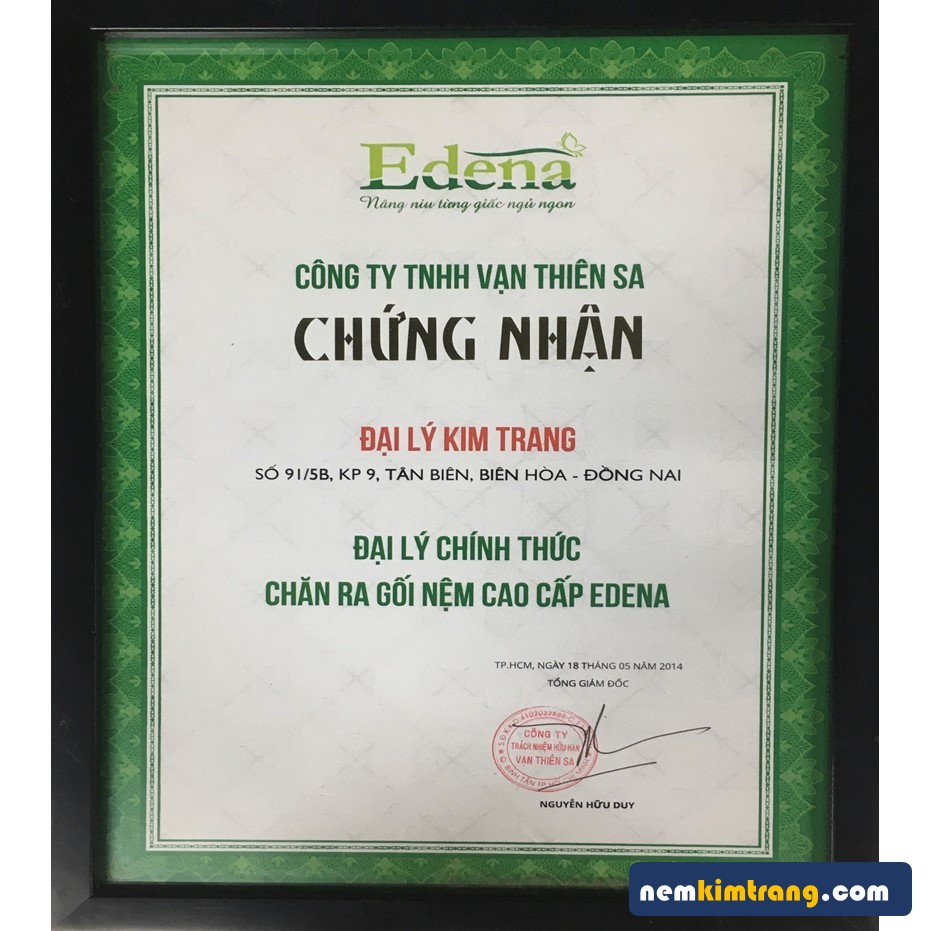 VỎ gối nằm Cotton Solid Edena - CHÍNH HÃNG, CAO CẤP