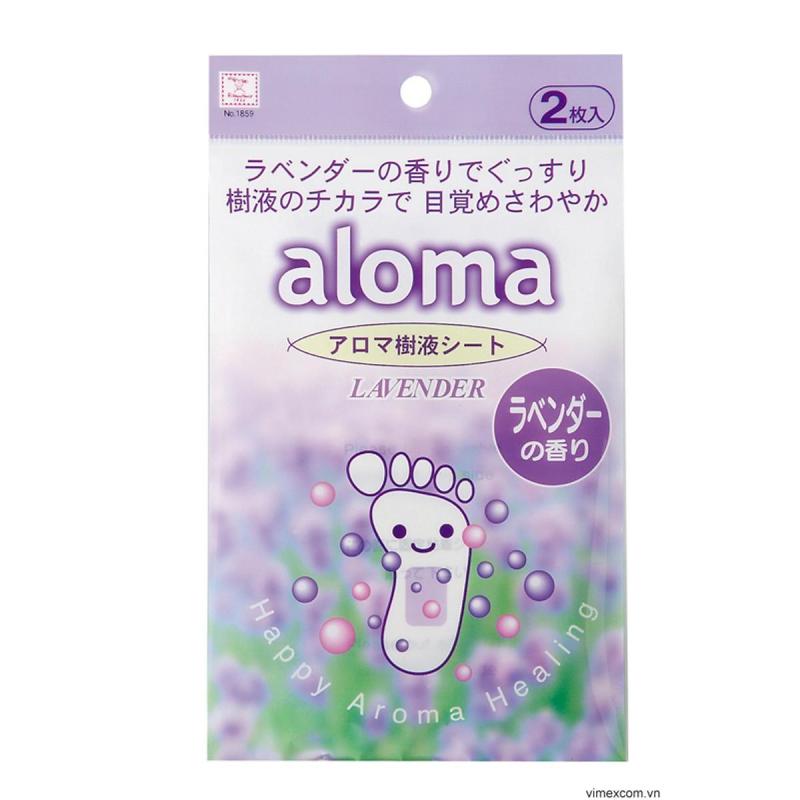 [Đồng giá 33k] Set 2 miếng dán thư giãn bàn chân Aloma hương hoa oải hương - Nội địa Nhật Bản nhập khẩu