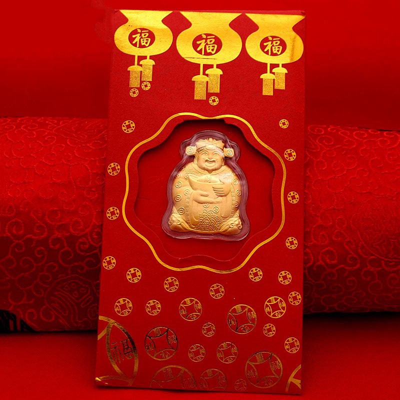 Bao lì xì thần tài mạ vàng may mắn, bao lì xì tết may mắn hồng kong tết 2022, lì xì độc lạ tuyển sỉ