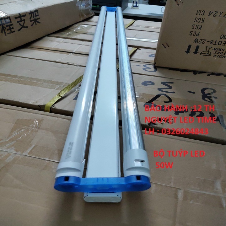 Bộ 04 tuýp + 02 máng đôi 1.2m siêu sáng cao cấp chống vỡ