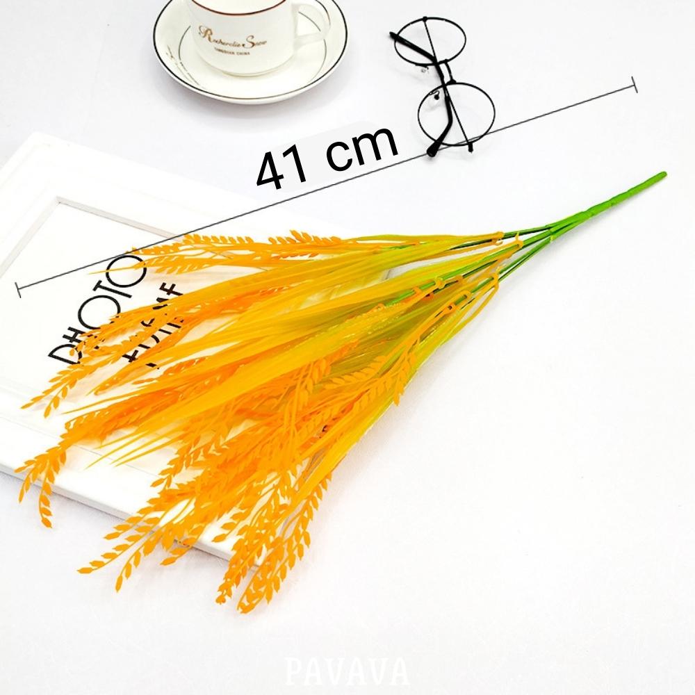 Cành lúa vàng trĩu bông PAVAVA size lớn-bông lúa giả decor trang trí tết