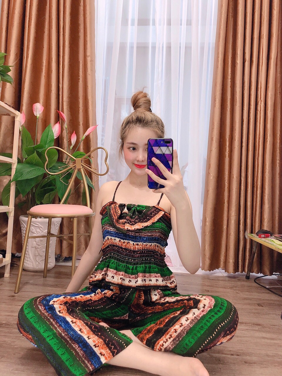 Sét bộ thổ cẩm 2 dây siêu xinh-MTB