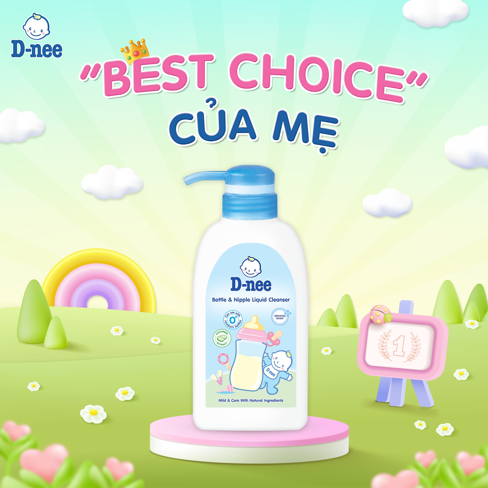Nước rửa bình sữa và rau quả D-nee