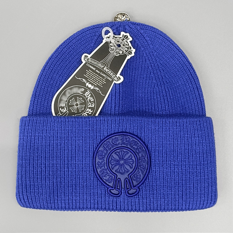 New Wool Beanie Winter Chrome Heart Knitted Hat Men