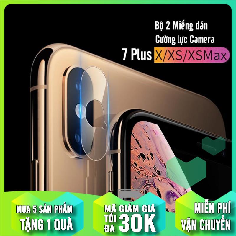 Bộ 2 miếng Cường Lực Camera iPhone X / XS / XS Max / 7Plus / 8 Plus / 7/8 CAFELE