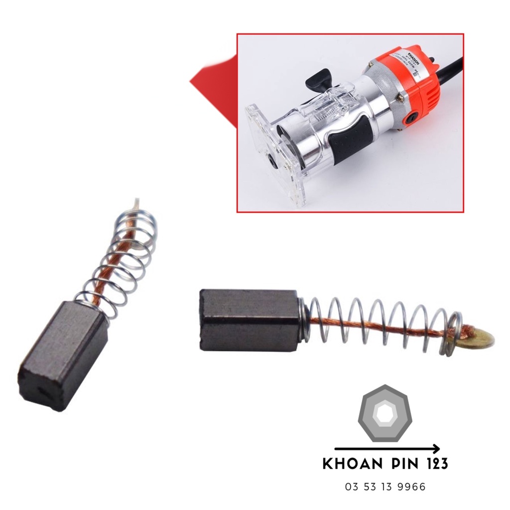 Cặp chổi than dùng cho máy phay điện, máy soi gỗ
