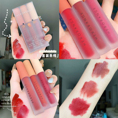 [HCM]Set 3 Cây Son Kem Lì Herorange Fluffy Lip Glaze
