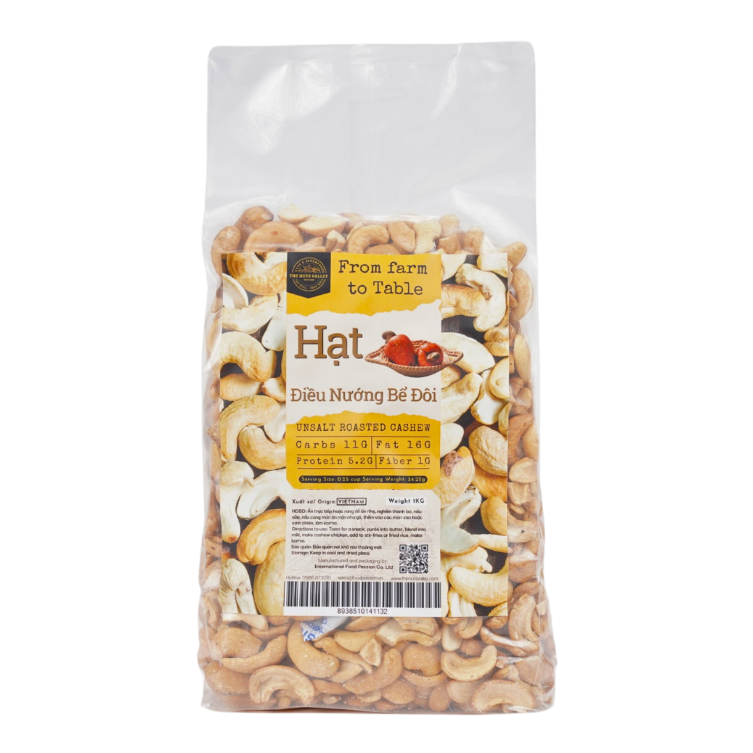 Hạt Điều Nướng Nguyên Hạt - Hạt Điều Ăn Vặt, Làm Sữa, Làm Bánh - THE NUTS VALLEY