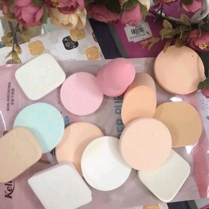 Bịch 13 bông đánh phấn trang điểm
