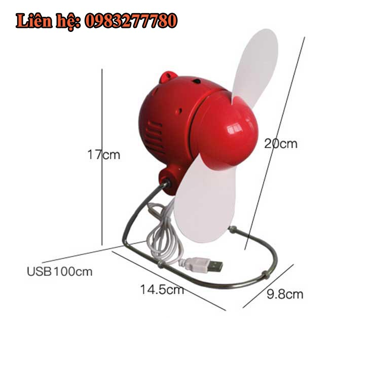 Quạt con cóc mini cắm cổng USB