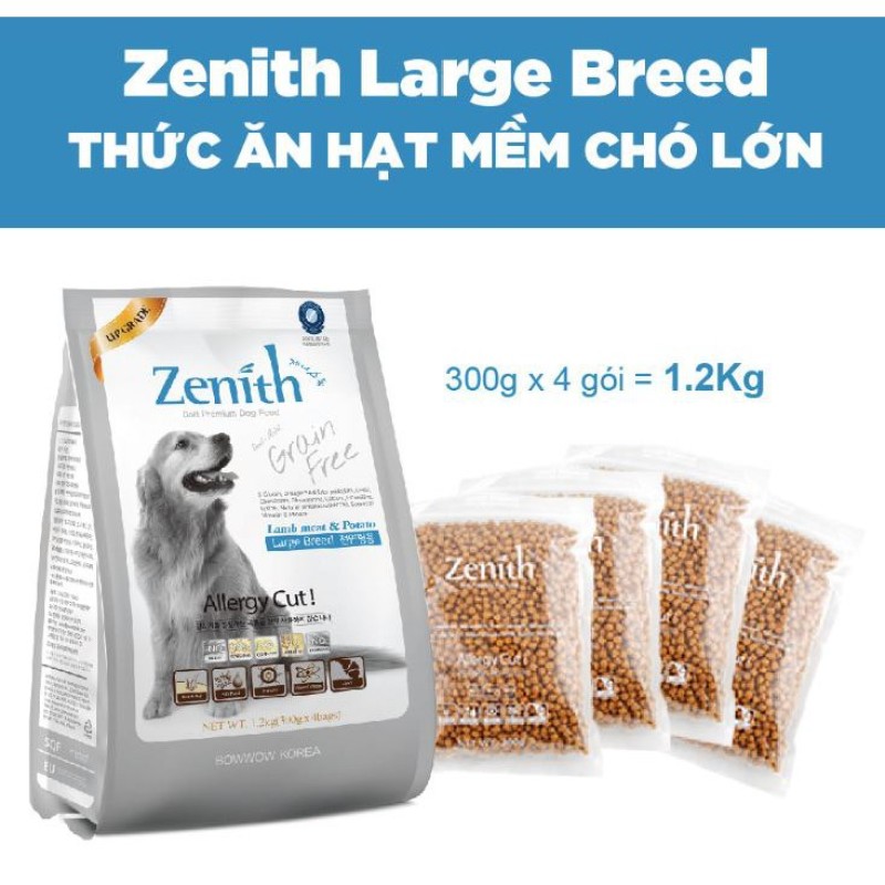 THỨC ĂN HẠT MỀM CHÓ LỚN ZENITH LARGE BREED 300Gram