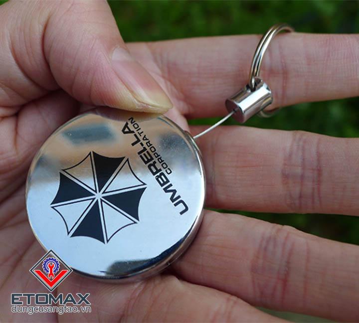 Combo 2 móc khóa dây rút kim loại