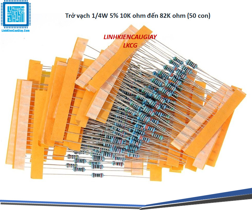 Trở vạch 1/4w 5% 10k ohm đến 82k ohm