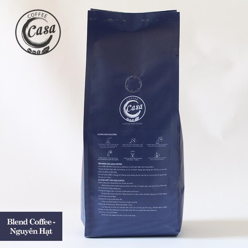 [HCM]Cà Phê Hạt Blend Coffee Nguyên Chất It Đắng Thơm Trái Cây 500gr ( Casa Thử Thách )