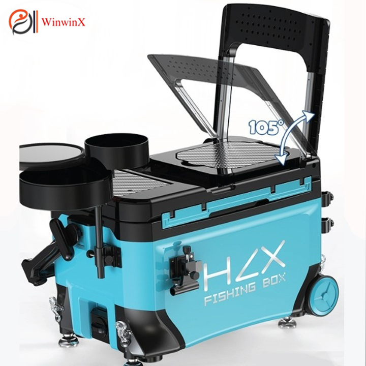 Ghế câu đài hình cá chép ghế địa hình gồm đầy đủ phụ kiện - thùng câu đài ngồi mọi địa hình dung tích 36l mẫu mới 2022 - winwinx