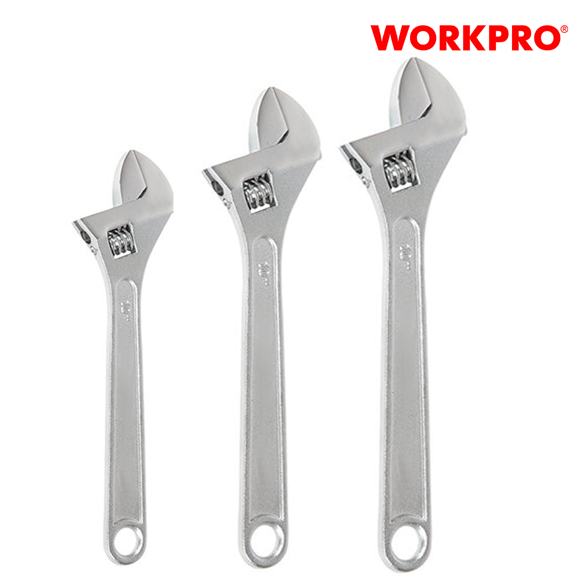 Mỏ lết (Cờ lê điều chỉnh được) bộ 3 cái 6 inch, 8 inch, 10 inch WorkproWP202514