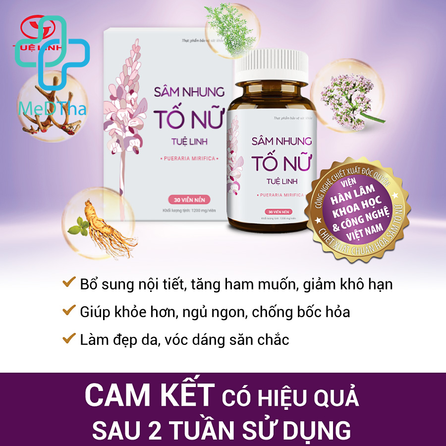 Sâm Nhung Tố Nữ - Tuệ Linh (Lọ 30 viên nén)
