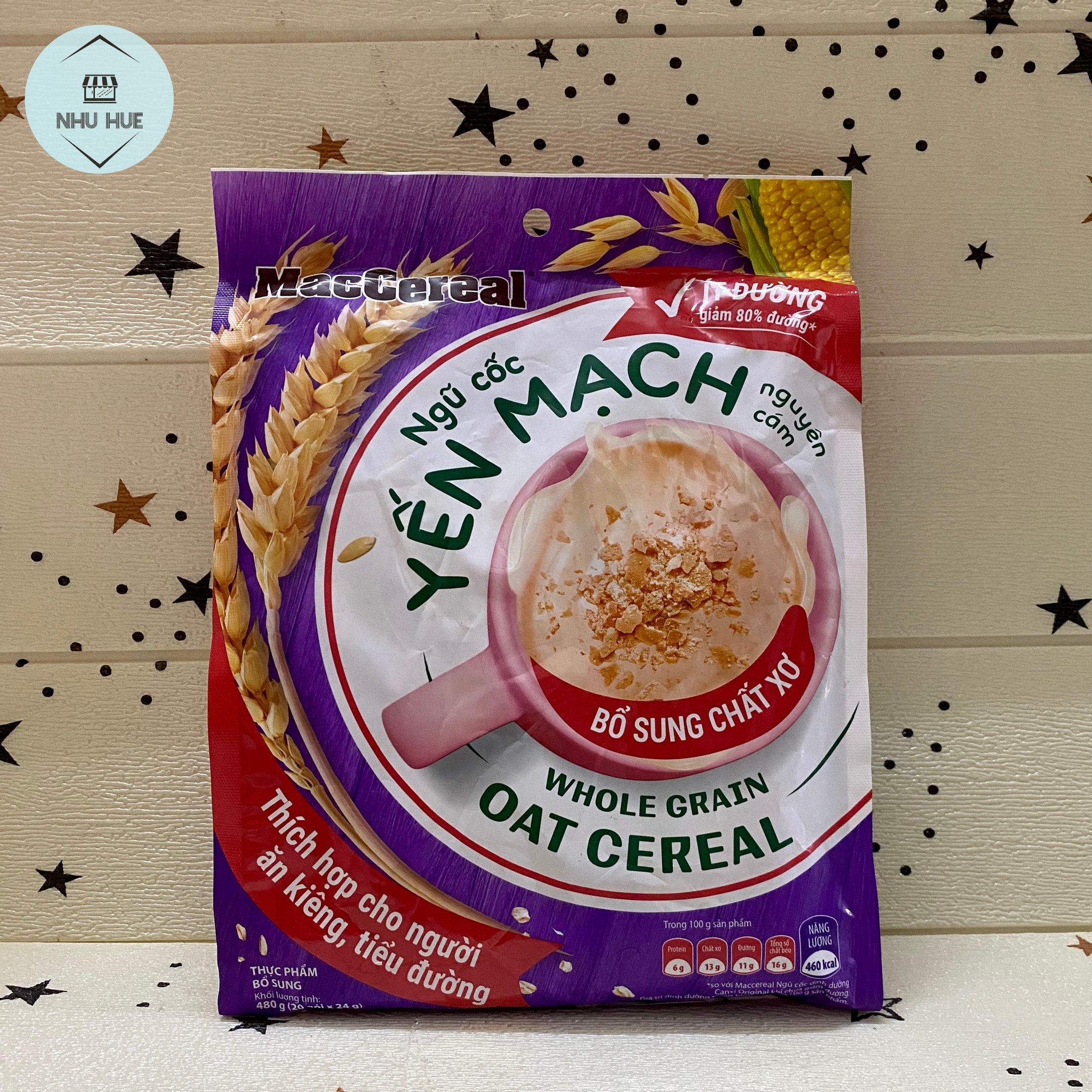 Ngũ cốc yến mạch Maccereal ít đường (Túi 20 gói)