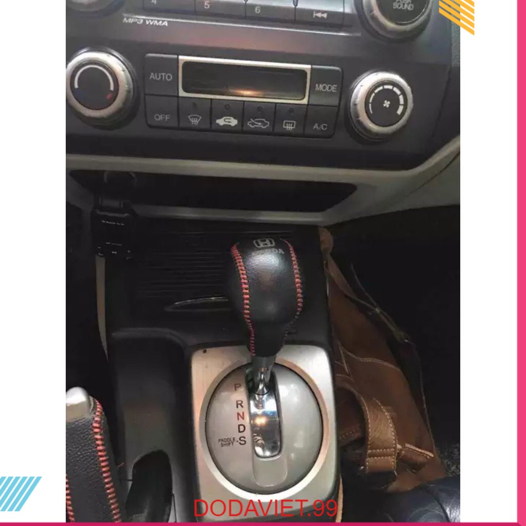 [Da Bò] Bọc cần số, Tay Phanh xe HONDA CIVIC (2006-2011) SỐ TỰ ĐỘNG