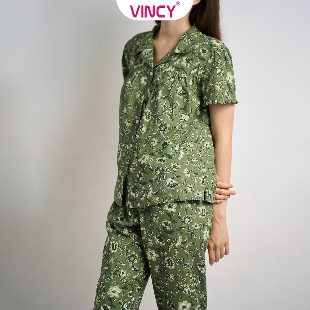 [Mua 3 giảm 20%, mua 2 giảm 15%] Bộ Đồ Satin Lửng Nữ Vincy BLS050W31