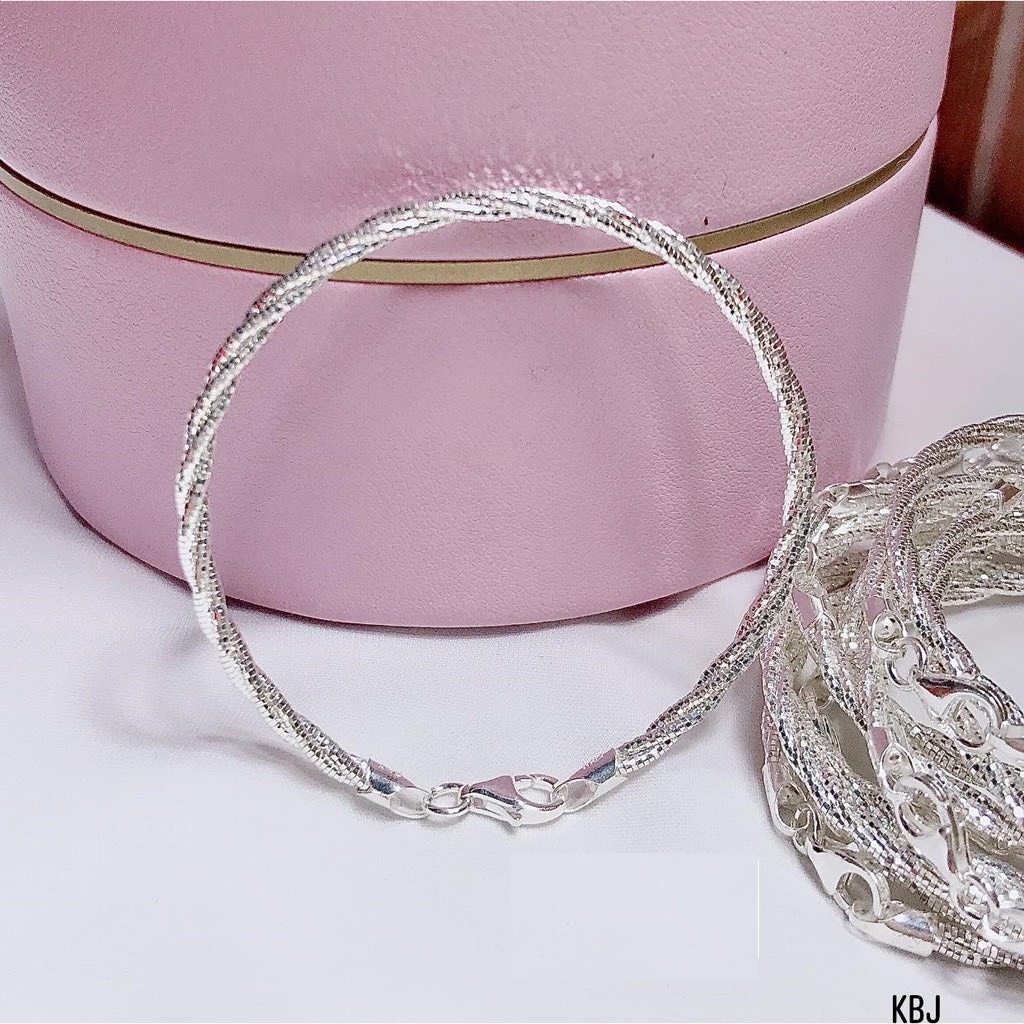 LẮC TAY NỮ, kiểu dáng tết 3, chắc chắn , sp bạc ta chuẩn, lựa chọn hợp lý mix charm
