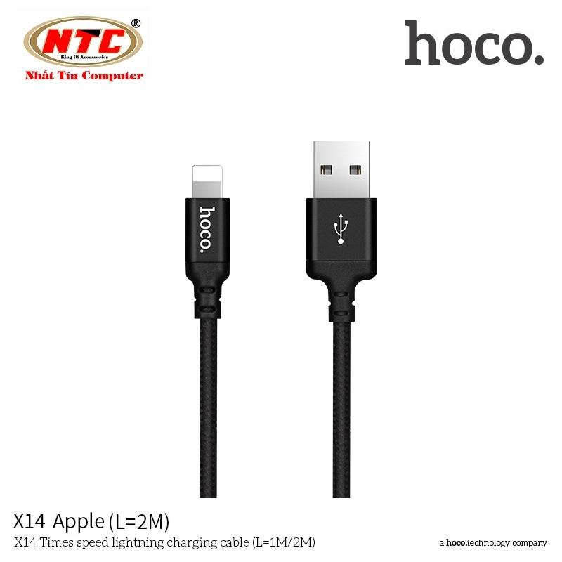 Cáp sạc dây dù Hoco X14 dài 2M - cổng Lightning - Hãng phân phối chính thức - Nhất Tín Computer