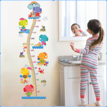 HCM Decal dán tường thước đo thú voi