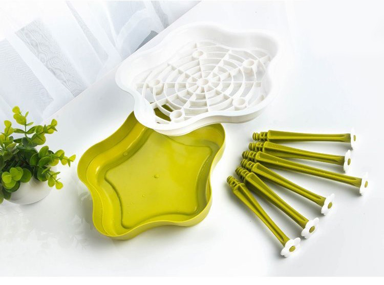 APPA STORE Khay úp cốc chén hình hoa 2 lớp - T3A4